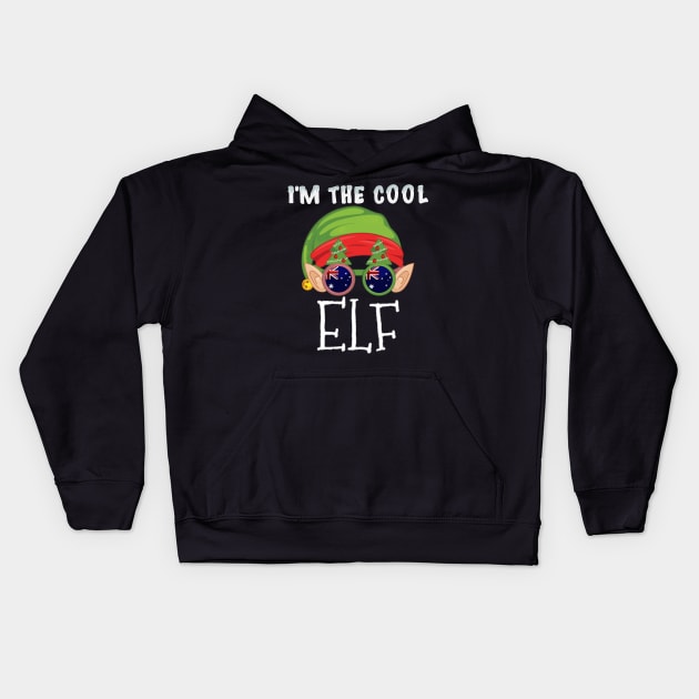 Christmas  I'm The Cool Australian Elf - Gift for Australian From Australia Kids Hoodie by Country Flags